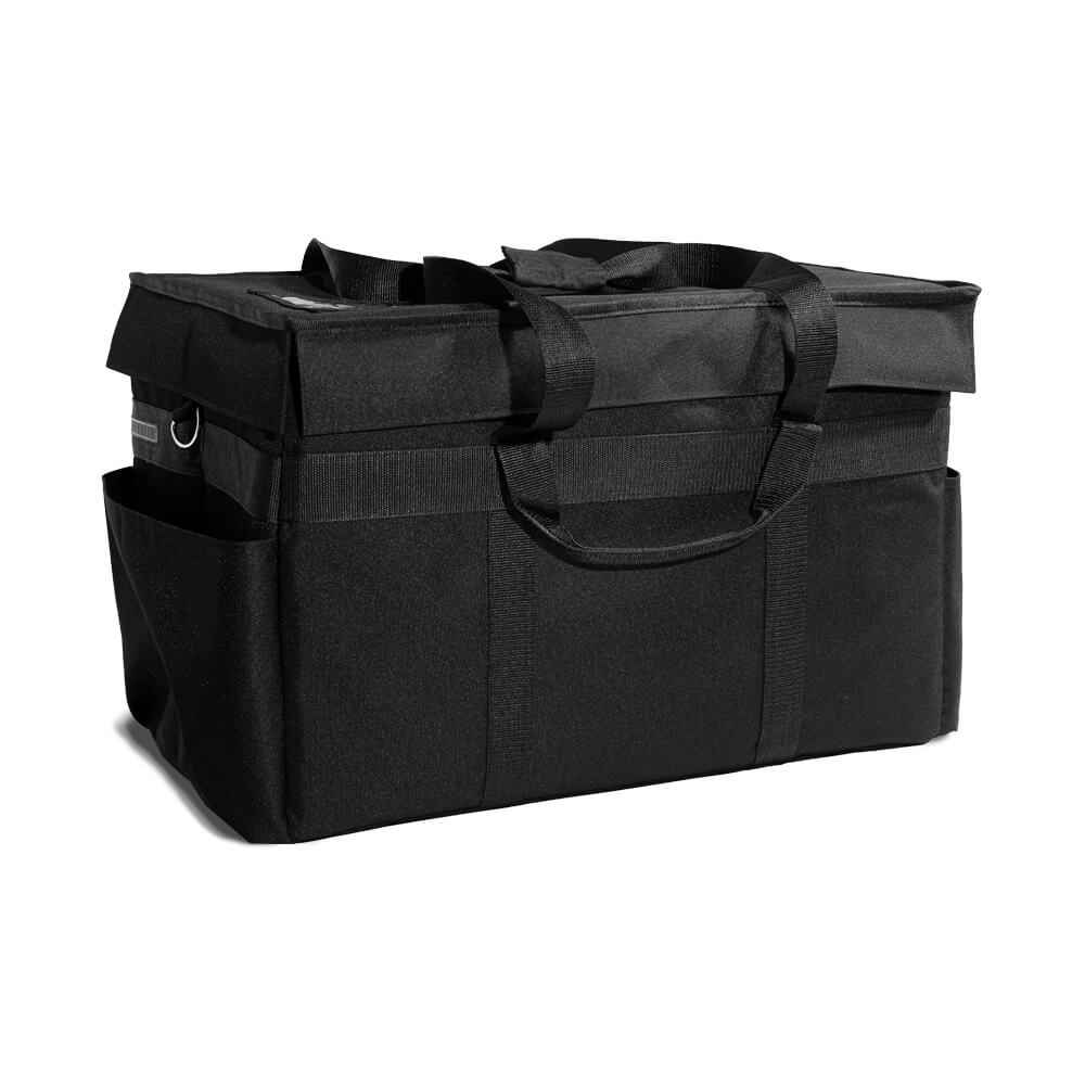 HUBERT® Black Nylon Half Size Semi-Rigid Top or End Load Catering Bag -  15